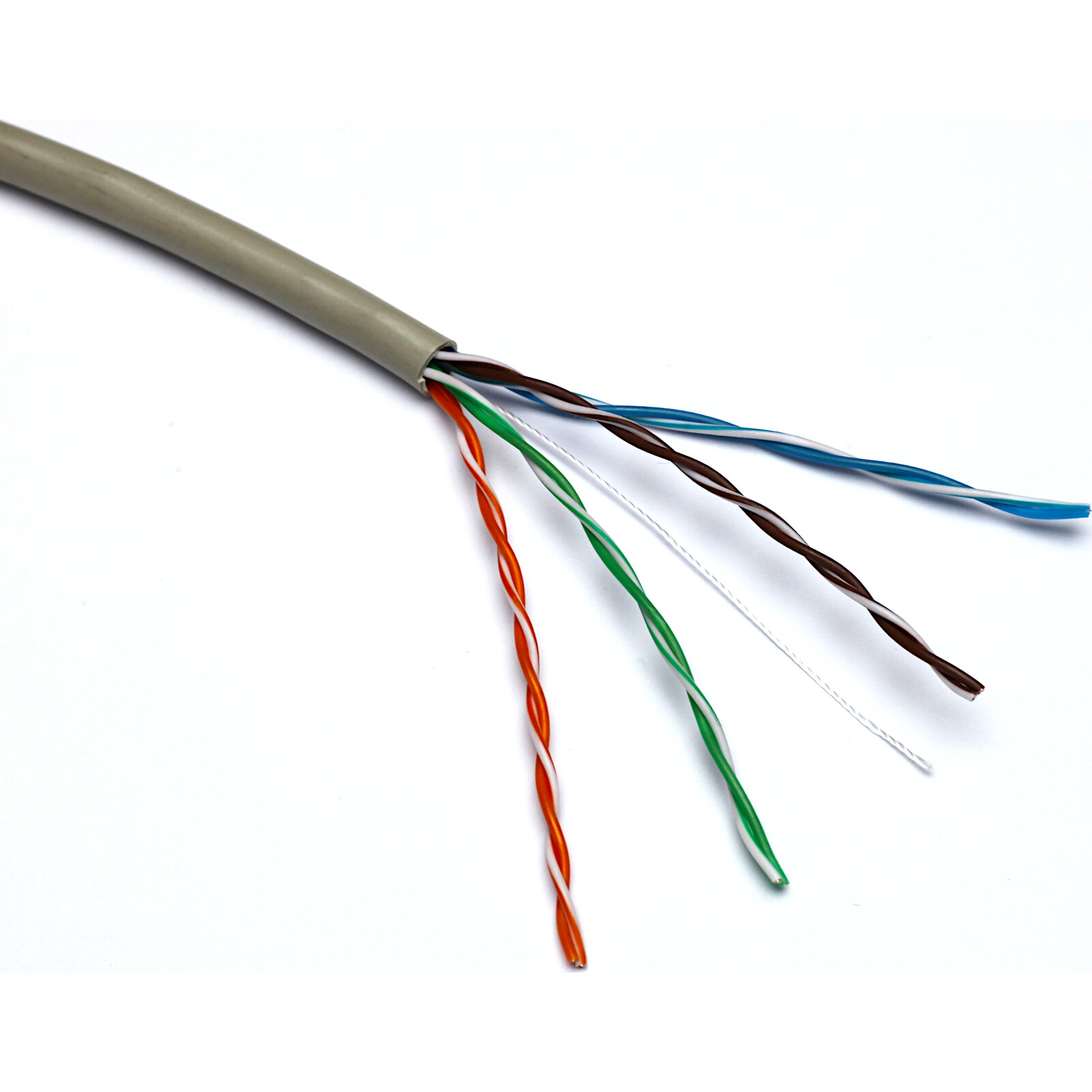 Excel 100-065 Indoor Solid Cat5e Network Cable U/UTP PVC Euroclass Eca 24 AWG 305m Grey