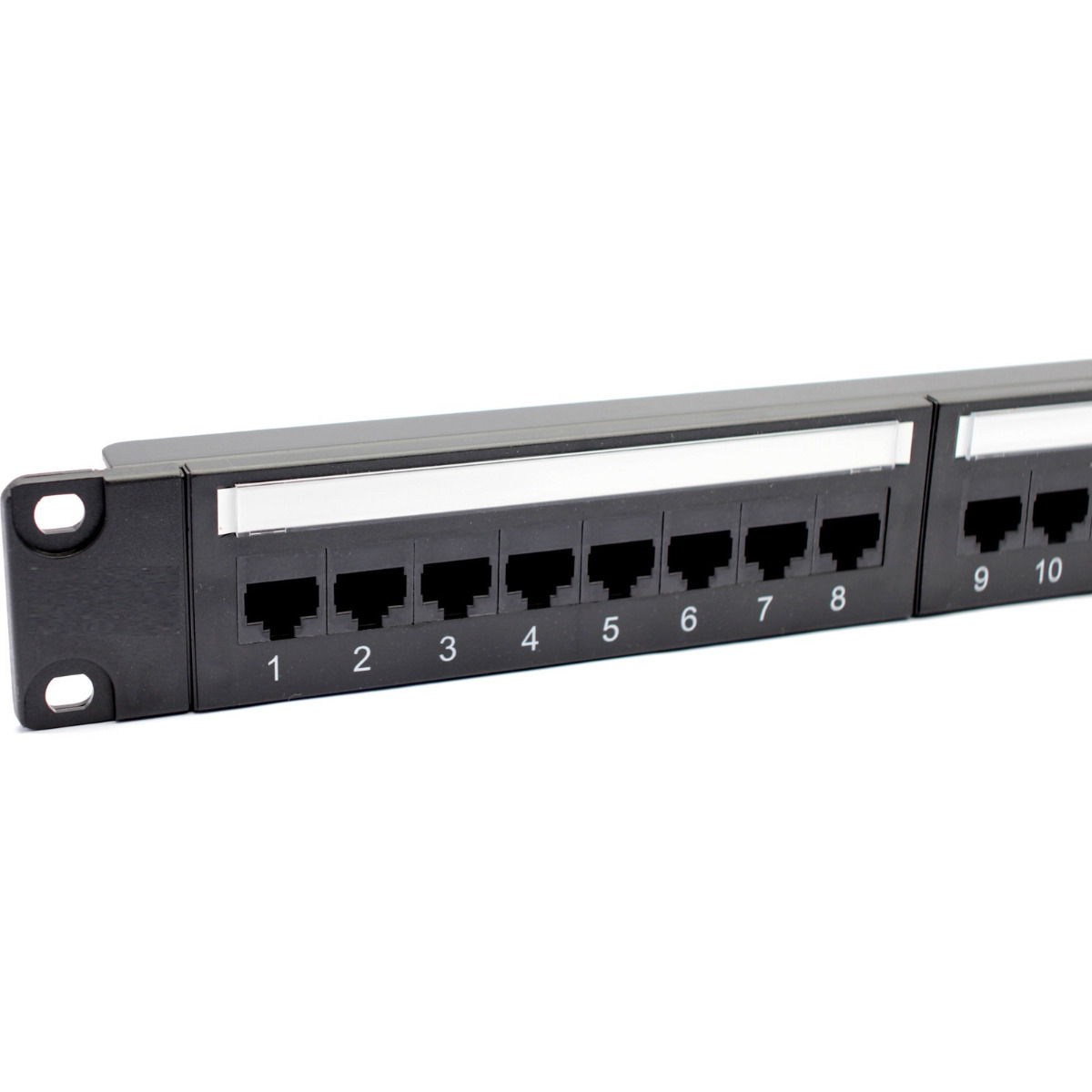 XeLAN Cat6 24 Port Unscreened Patch Panel 1U LSA Punch Down Black