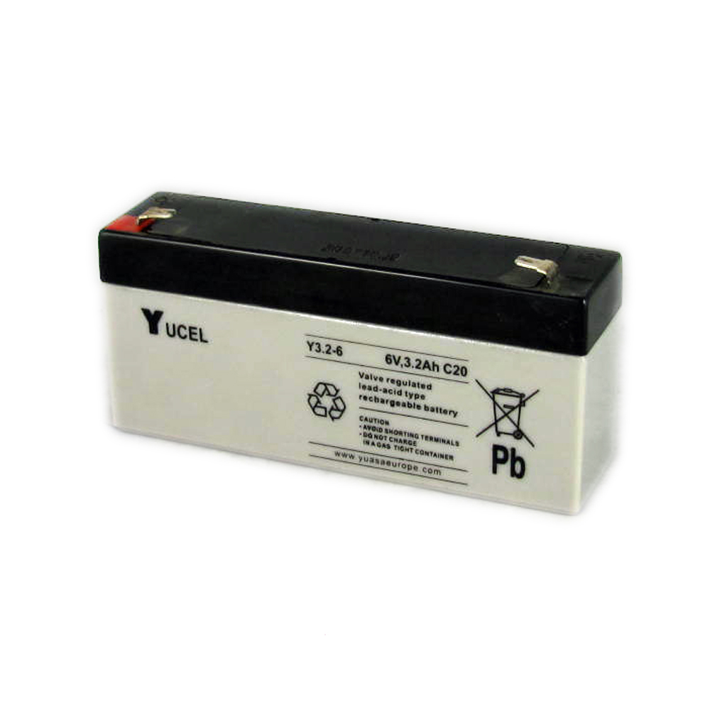 Yuasa Yuvolt 6V 3.2Ah Sealed Lead Acid Battery