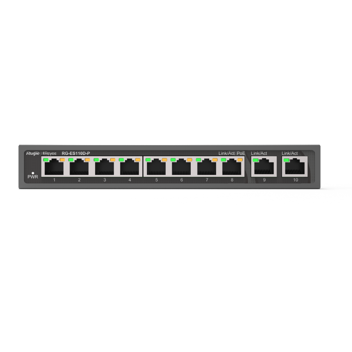 Ruijie Reyee RG-ES110D-P Reyee 8-port 10/100Mbps Unmanaged 110W PoE+ Desktop Switch