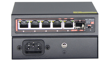 AVA 60W 4-Port 1000Mbps PoE CCTV Switch 250m Surge Protection 4KV Plug & Play