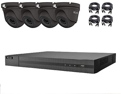 5MP HiLook 4 Grey Eyeball camera Kit with 1TB Storage Drive (DVR-204U-K1)