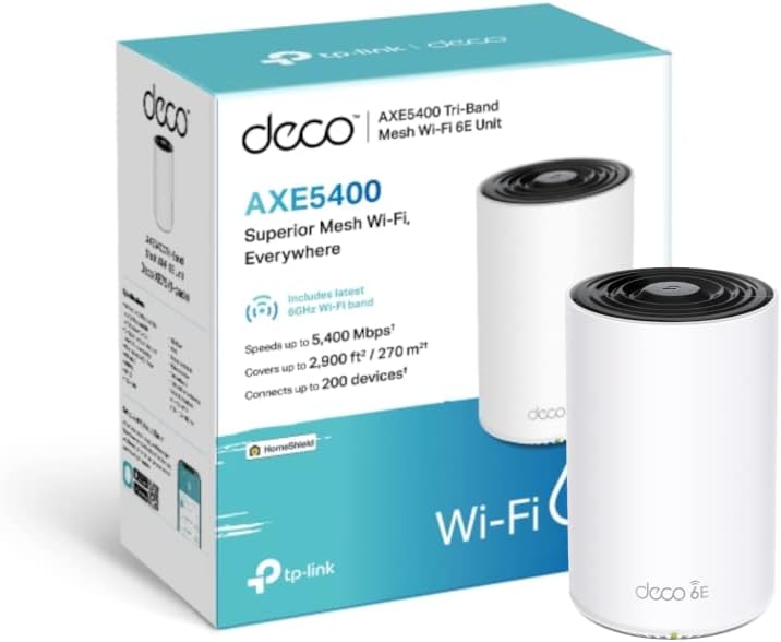 TP-Link Deco XE75(1-Pack) AXE5400 Tri-Band Mesh Wi-Fi 6E