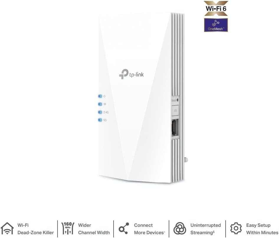 TP-Link AX3000 Dual Band Wi-Fi 6 Range Extender Broadband Extender Booster RE700