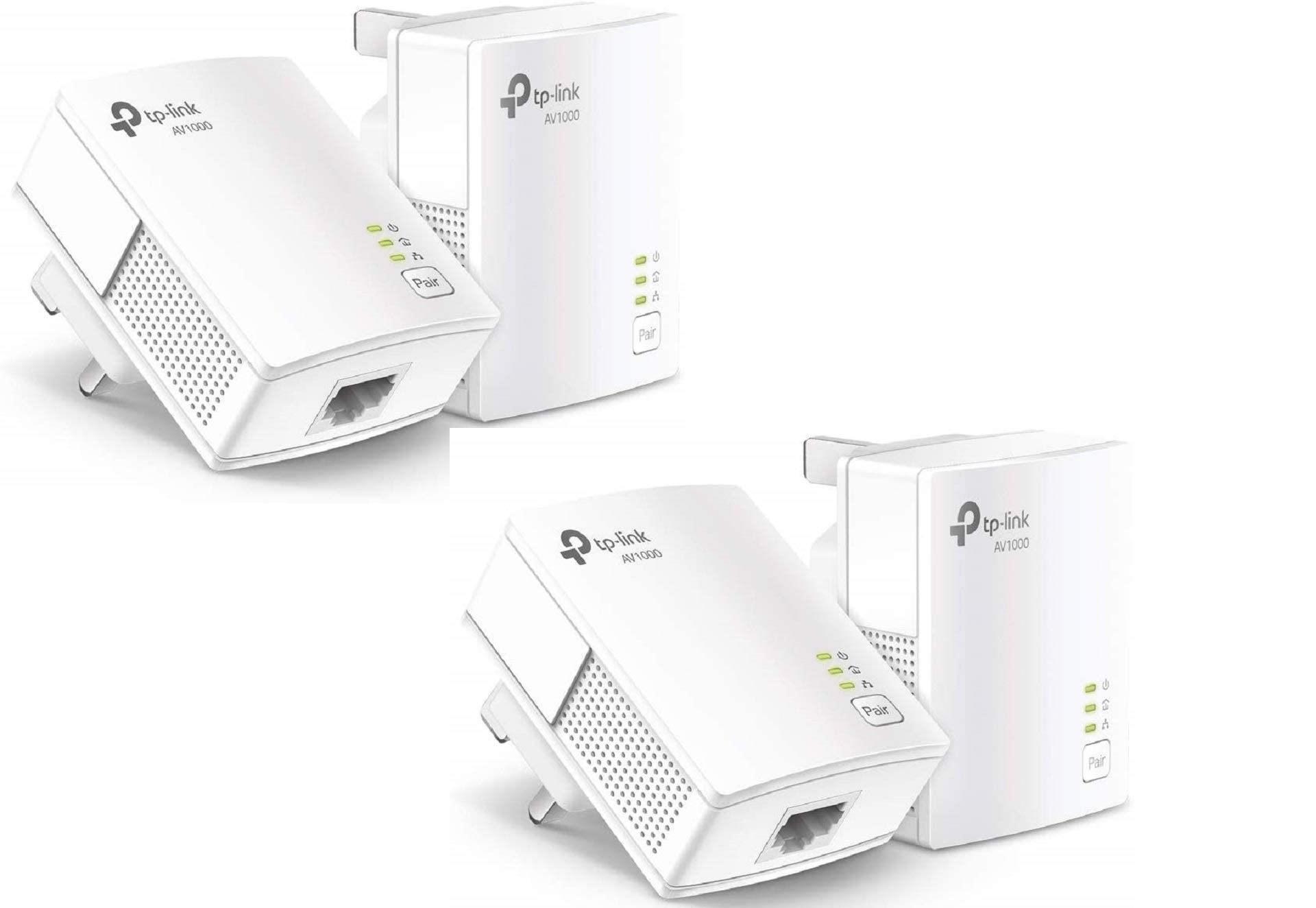 TP-Link TL-PA717 Gigabit Powerline Gaming TV CCTV Adapter Plug 1000Mbps x 4