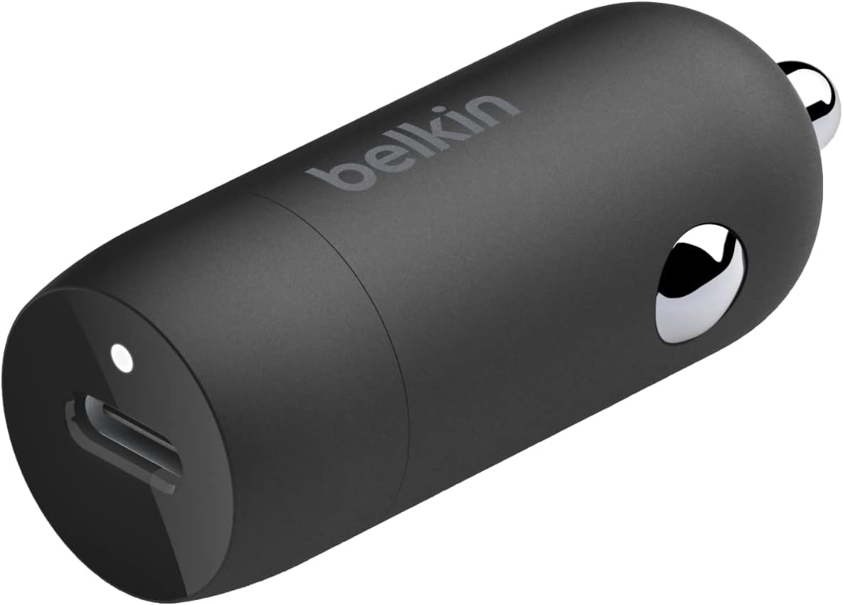 Belkin BoostCharge 30W USB-C Fast Car Charger, Compact Design for iPhone 16 ,15 Macbook