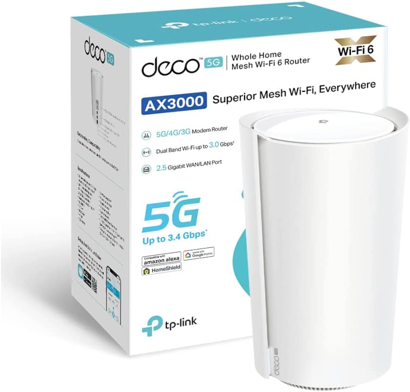 TP-Link Deco X50-5G AX3000 Whole Home Wi-Fi 6 Mesh Gateway, Dual-Band 1 Pack 