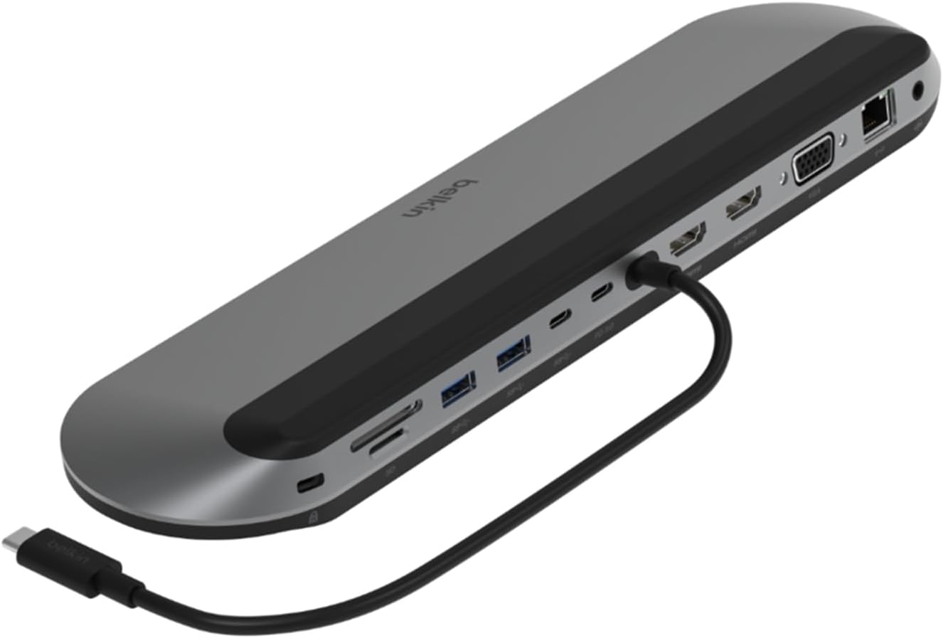Belkin INC014BTSGY Connect Universal USB-C 11-in-1 Pro Dock 10Gbps 2.5Gbps Ethernet 