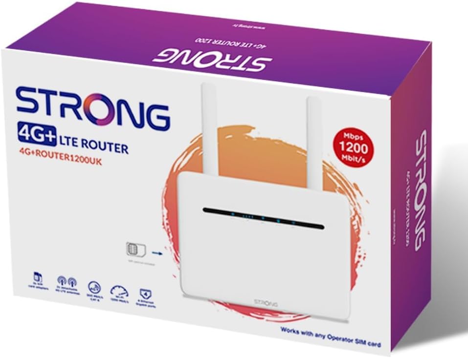 STRONG 4GROUTER1200UK 4G+ LTE CAT6 Wi-Fi Router AC1200 Dual-Band, Unlocked