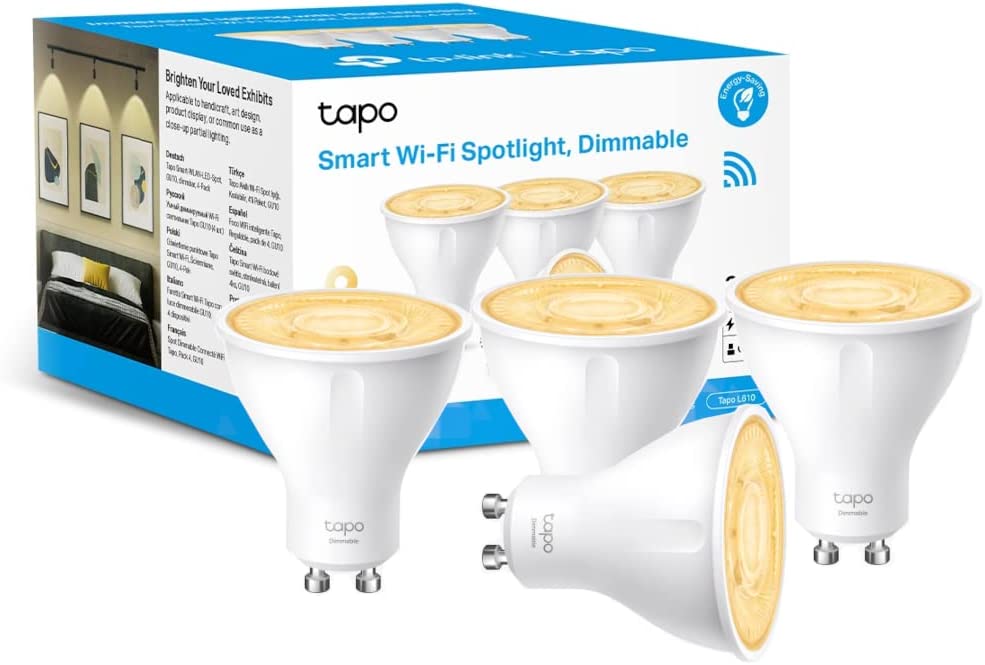 TP-Link Tapo L610(4-pack) Smart Wi-Fi Spotlight Dimmable 2700 K Warm Light GU10