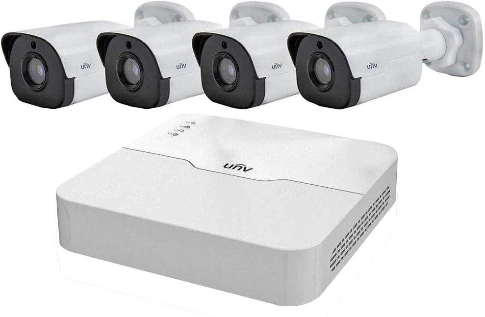 Uniview  4 Channel NVR 2MP HD NVR301 & 4 x 2MP 4mm Bullet IP Cameras CCTV KIT