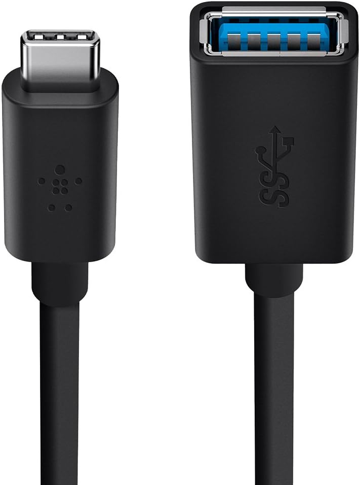 Belkin USB-C to USB-A USB 3.0 Adaptor 5 Gbps For MacBook, MacBook Pro - Black