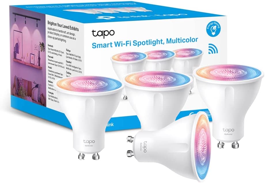 TP-Link Tapo L630 Smart Wi-Fi Spotlight Multicolour Dimmable White Tunable 4 Pack