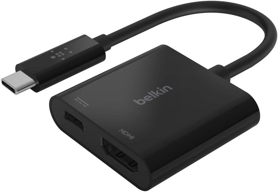 Belkin USB-C to HDMI Adapter + Charging Adapter 60W 4K UHD Video Support