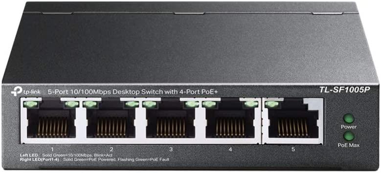 TP-Link TL-SF1005P 5-Port 100 Mbps Ethernet PoE Switch 58W UK