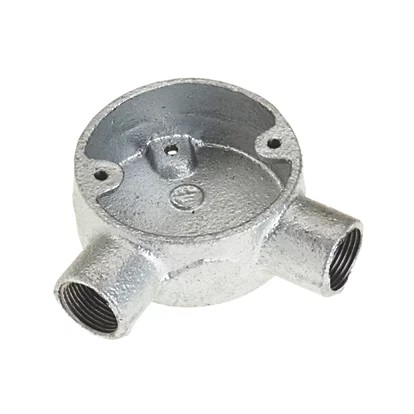 Fire 2 Way Angle Conduit Box Galvanised 20mm Angle Box