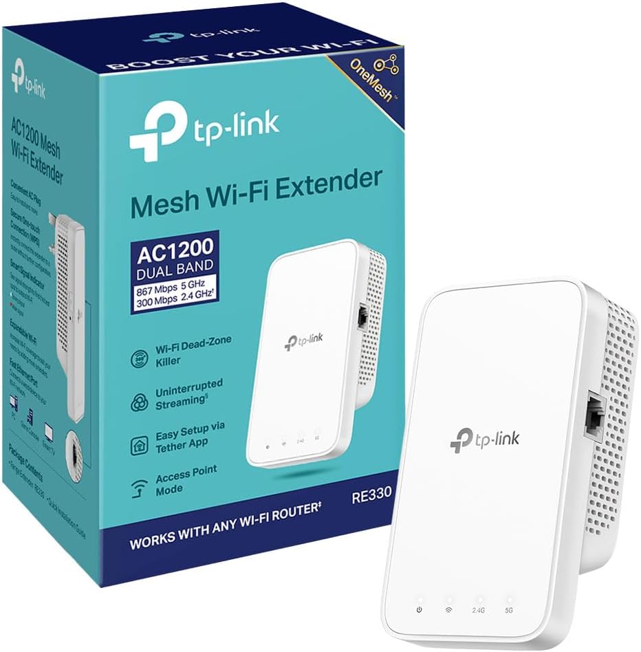 TP-Link RE330 AC1200 Mesh Wi-Fi Range Extender Booster Repeater 1200Mbps