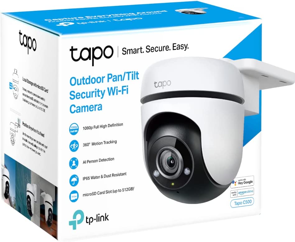 TP-Link Tapo 1080p Full HD Outdoor Pan/Tilt Security Wi-Fi Camera 360° Motion UK