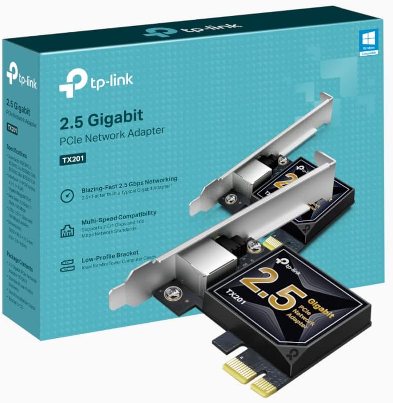 TP-Link TX201 2.5 Gigabit PCI Express Network Adapter, Low-Profile Windows Linux