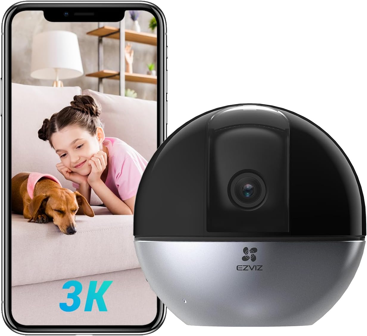 EZVIZ E6 5MP Pan & Tilt Wi-fi Camera with Pet Detection