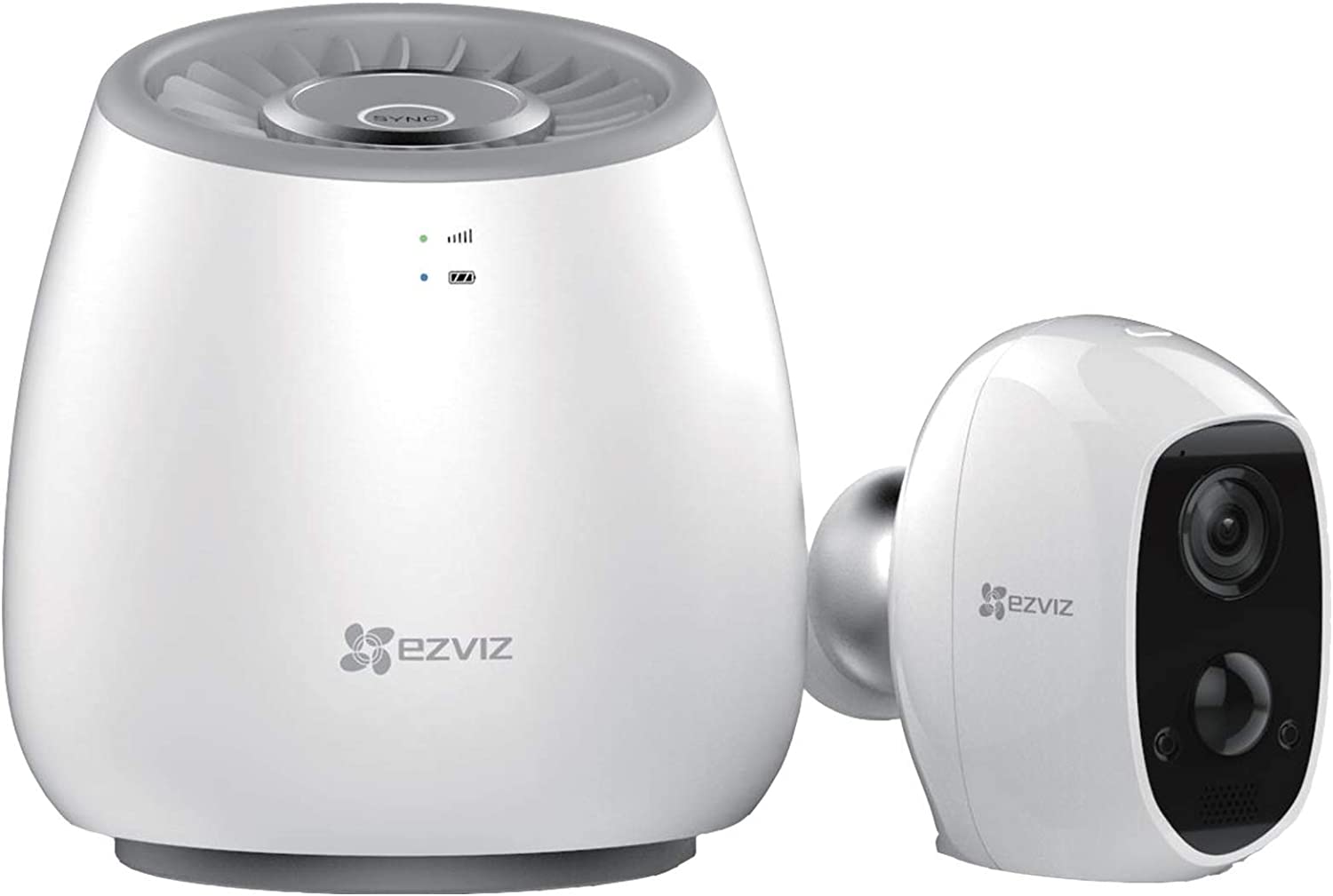 EZVIZ Full HD WiFi Indoor/Outdoor Wire - Free Battery Cam & 4G LTE Hub with Built-in Siren