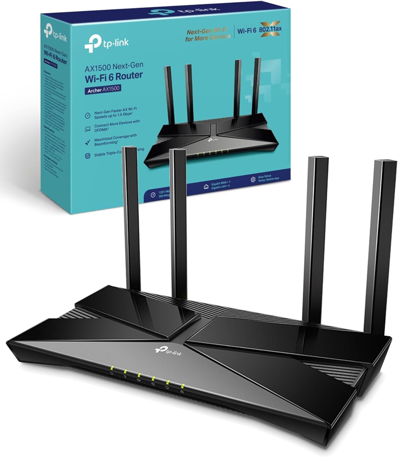 TP-Link Archer AX1500 Next-Gen Dual-band WiFi 6 Wireless Router Refurbished