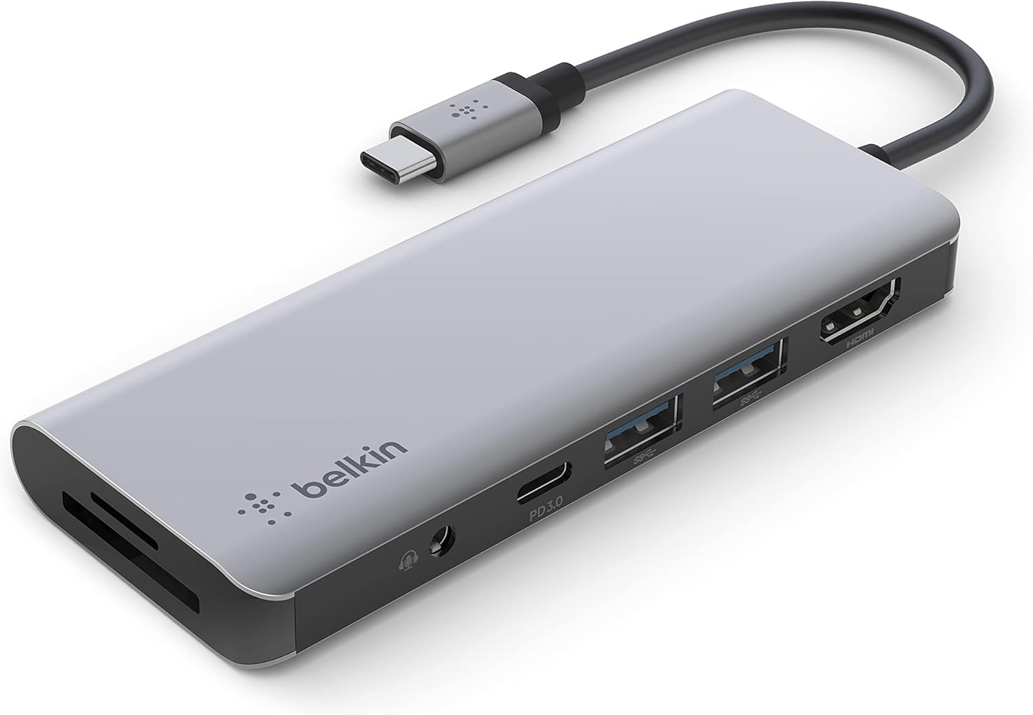 Belkin USB C 7-in-1 MultiPort Adapter 4K HDMI USB-C 100W PD for MacBook iPad