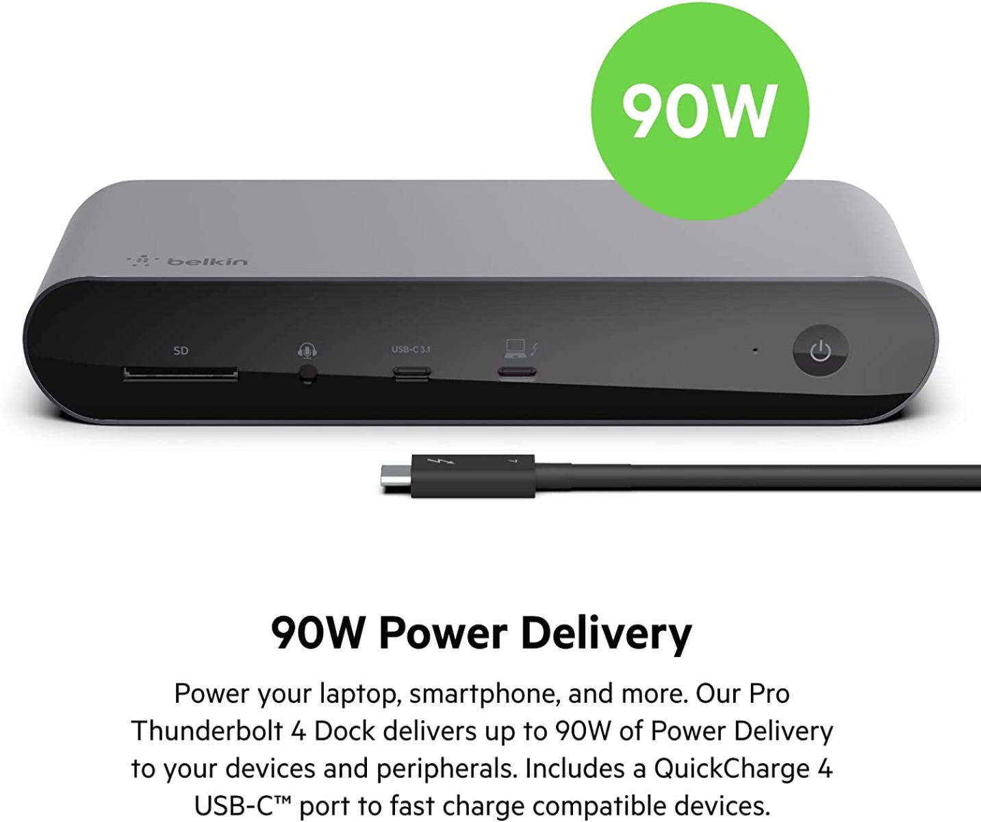 Belkin Connect Pro Thunderbolt 4 Dock Single 8K Dual 4K 90W For macOS Windows