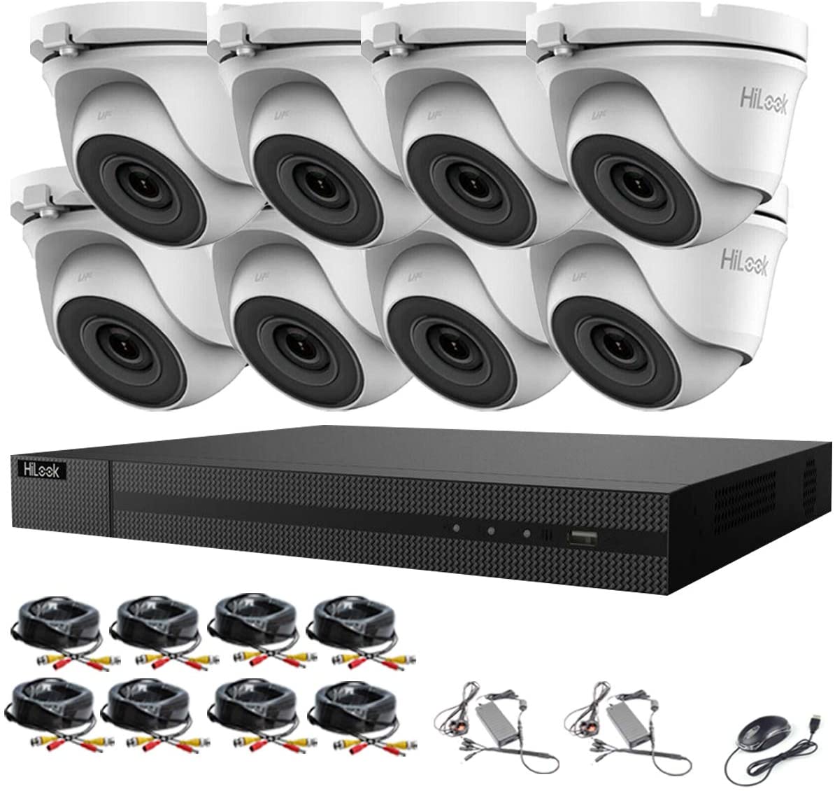 HiLook 2MP 8 Eyeball Audio camera Kit with 1TB Storage Drive
