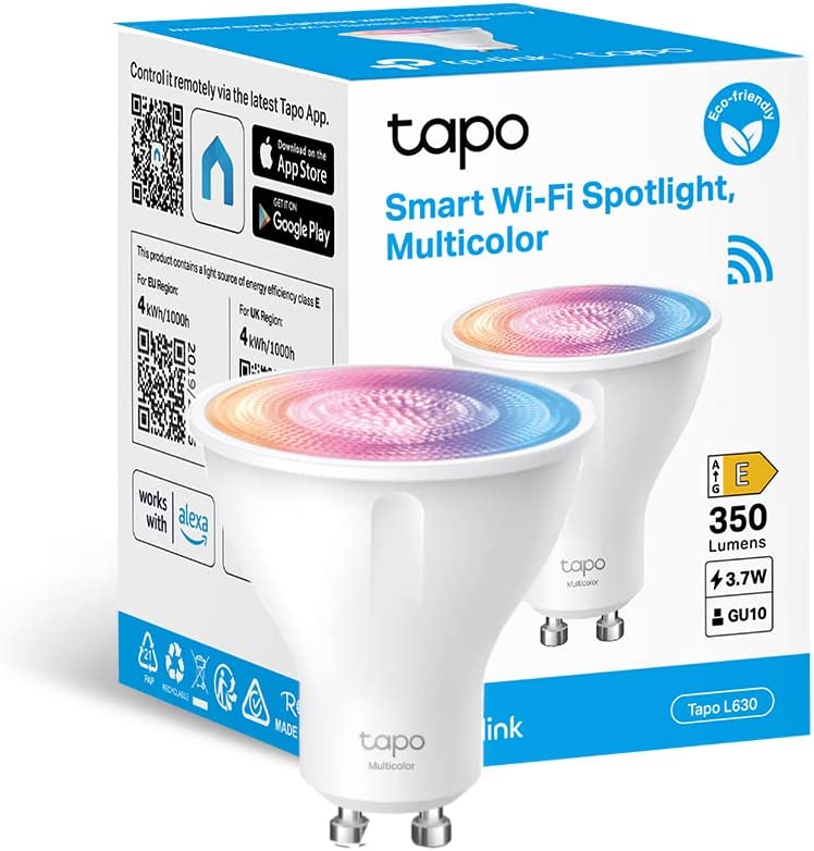 TP-Link Tapo L630 Smart Wi-Fi Spotlight Multicolour Dimmable White Tunable GU10