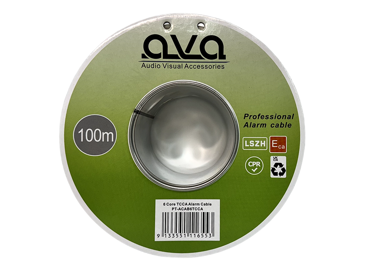 AVA 6 Core LSZH ( low smoke) Intruder Alarm Cable 100m Reel - White PT-ACAB6TCCA