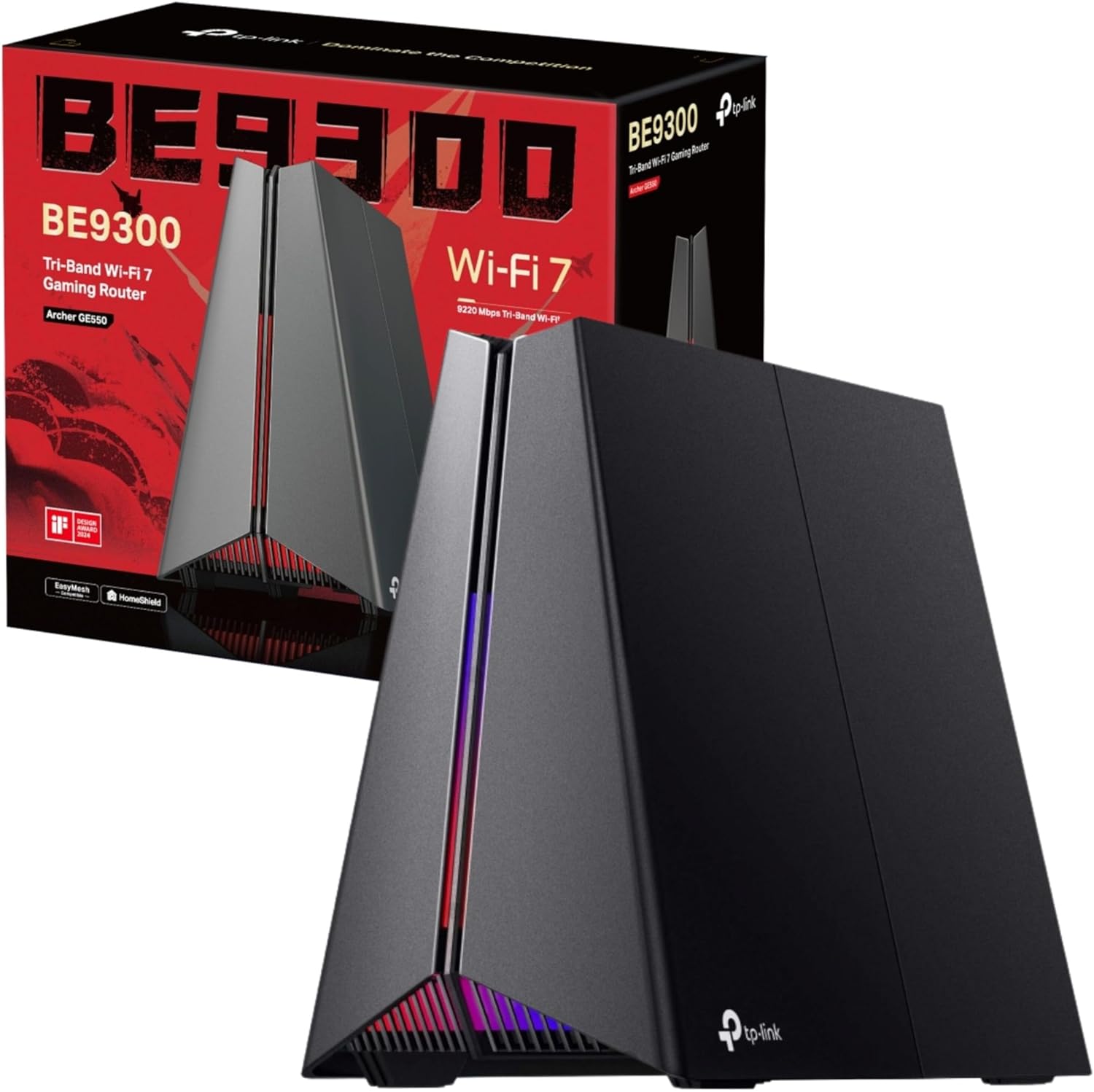 TP-Link Archer GE550 BE9300 Tri-Band WiFi 7 Gaming Router 5G Game Ports