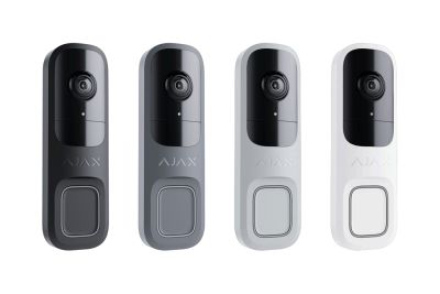 Ajax Doorbell Video doorbell with built-in AI, PIR sensor, and control via apps-Grey 