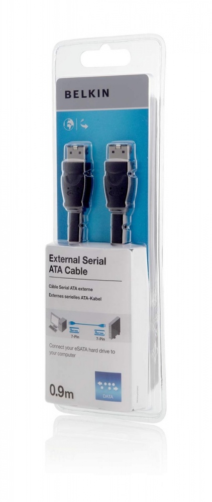 Belkin F2N1192CP0.9M SATA cable 0.9 m eSATA Black