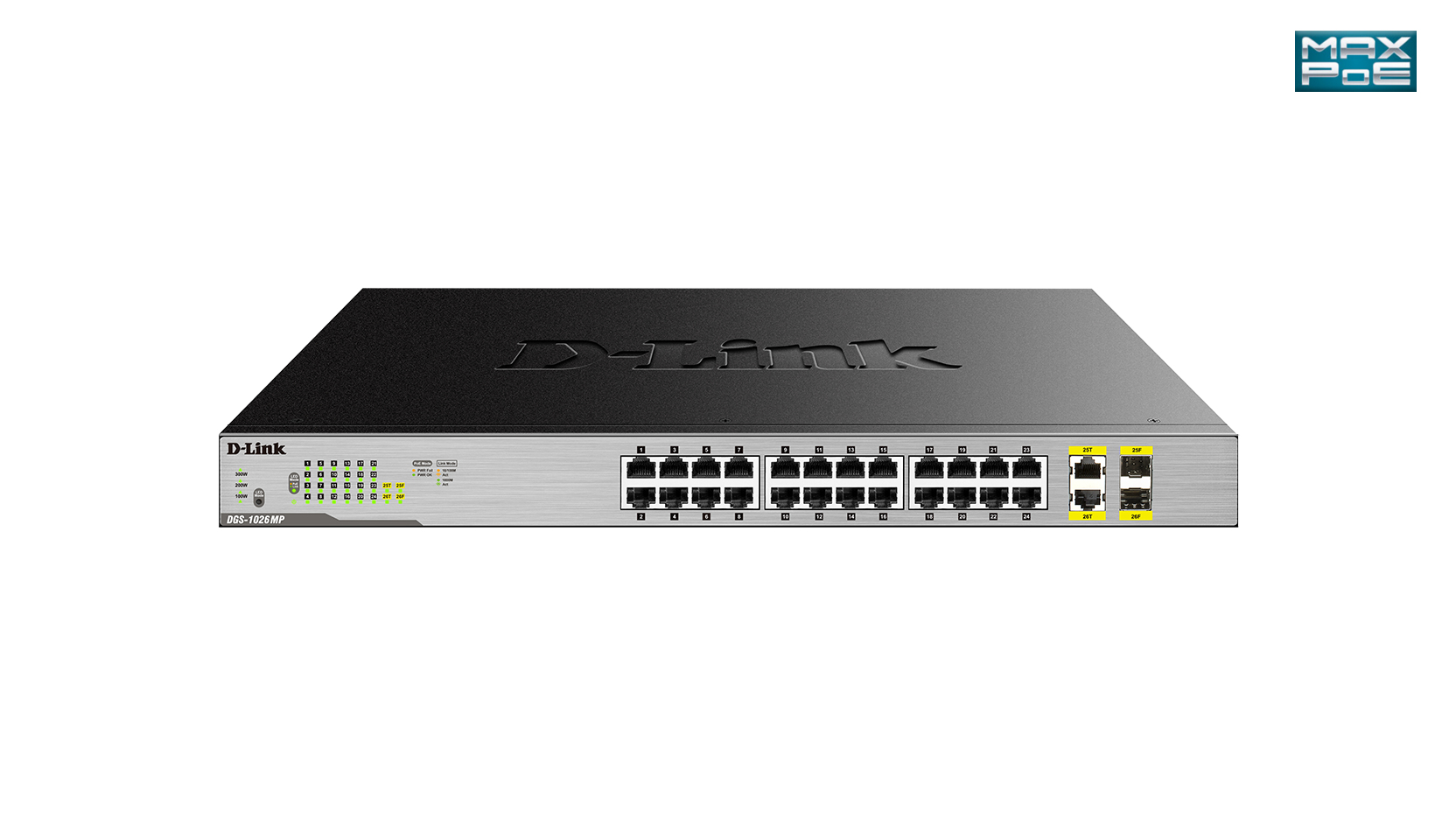 D-Link DGS-1026MP network switch Unmanaged Gigabit Ethernet (10/100/1000) Black,Grey Power over Ethernet (PoE)