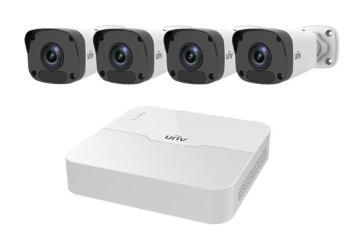 Uniview 8 Channel NVR 2MP HD NVR301 & 4 x 2MP 4mm Bullet IP Cameras CCTV KIT