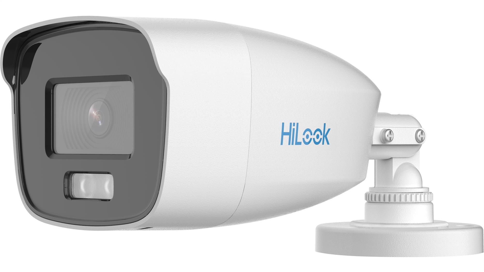 HiLook 3K 5 MP ColorVu  Bullet Camera TVI/AHD/CVI/CVBS,Built-in Mic,Audio - White
