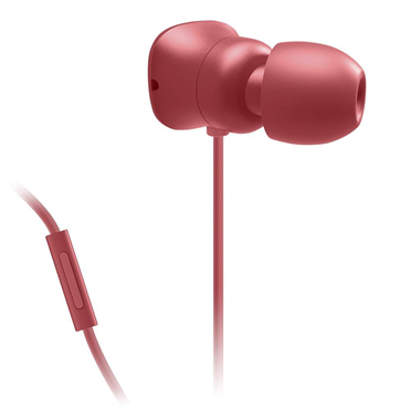Belkin PureAV 002 Noise Isolating in Ear Headphones with Microphone Remote - Red