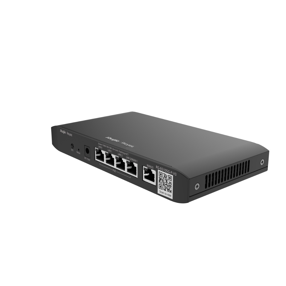 Ruijie Reyee RG-EG105G-P-V3 Cloud Managed PoE Router 5 Gigabit Ports, 4 PoE+