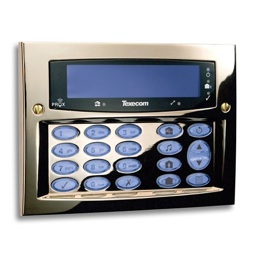Texecom DBD-0122 Premier Elite Polished Brass FMK Keypad Flash Mount 