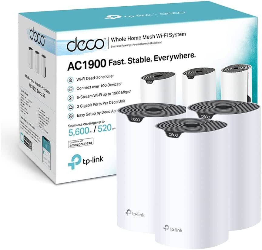 TP-Link Deco S7(3-Pack) AC1900 Home Mesh Wi-Fi System