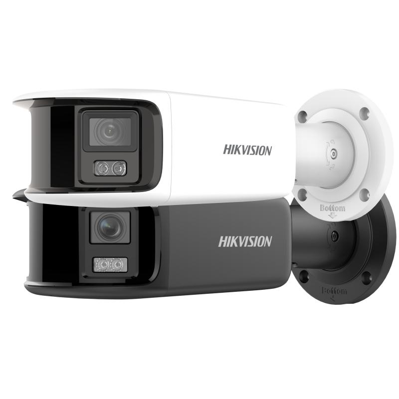 Hikvision AcuSense 8MP panoramic fixed lens ColourVu bullet with audible warning and strobe light-Black