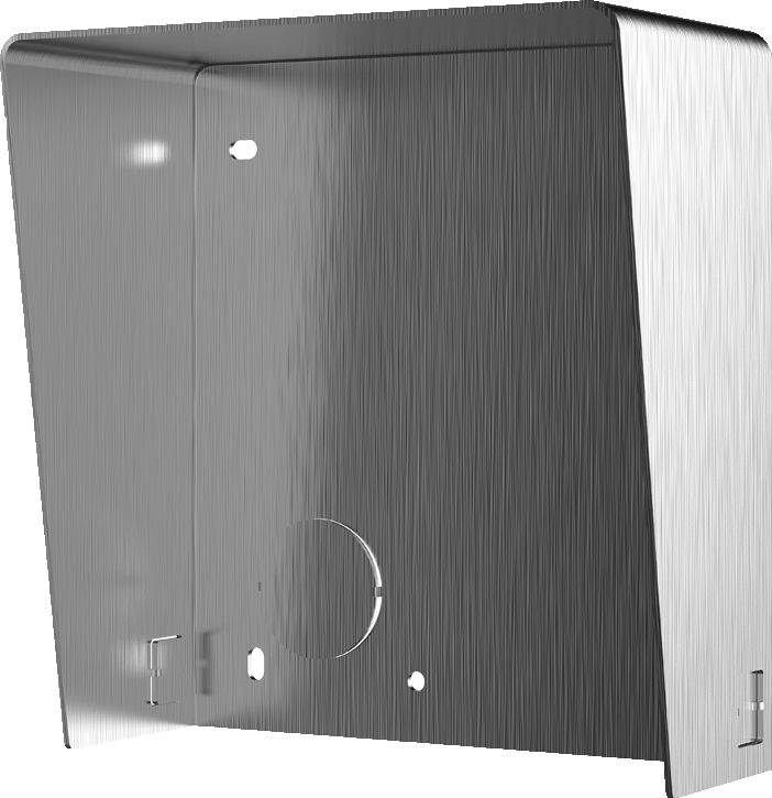 Hikvision stainless protective rain shield for use with DS-KD-ACW1/S single wall mount 