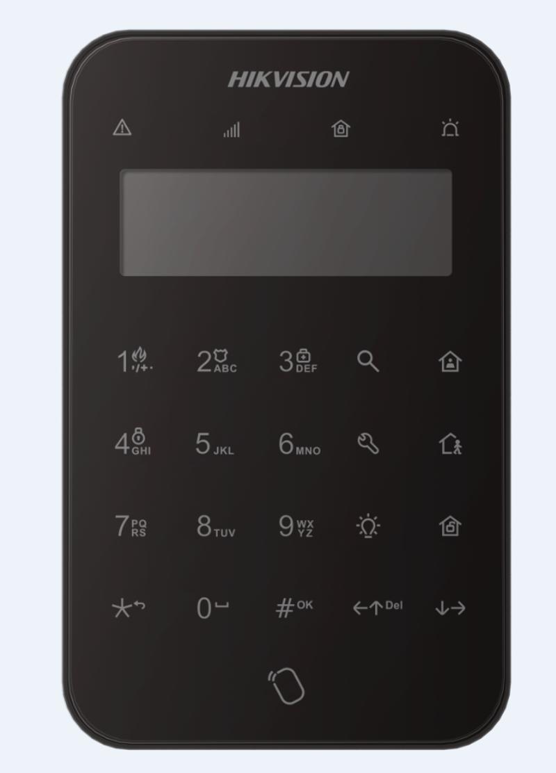 Hikvision DS-PK1-LT-WE AX Pro Wireless LCD Keypad Black 