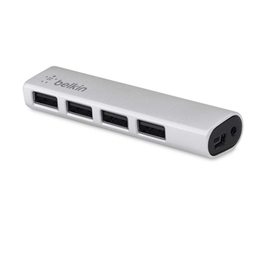 Belkin F4U038CW interface hub 480 Mbit/s Black,Silver