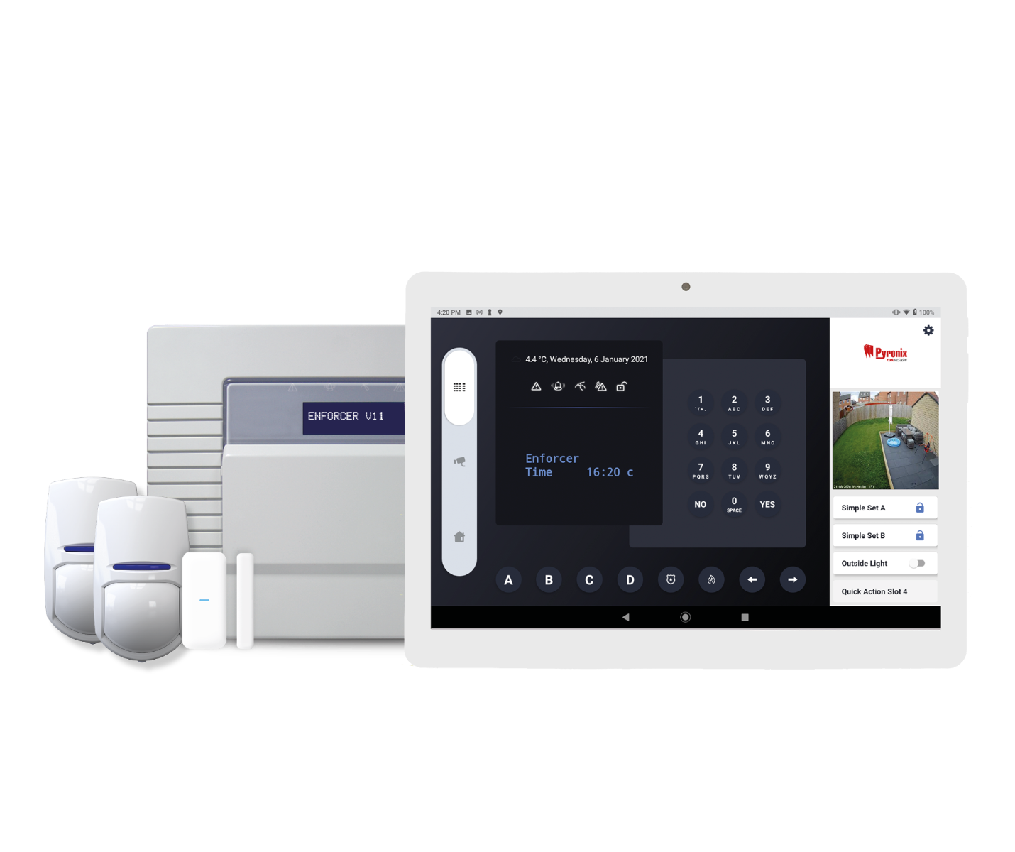 Pyronix Enforcer V11 Tablet Wireless Alarm Kit 2 with DIGI-WIFI (ENF-TAB-KIT2-UK)
