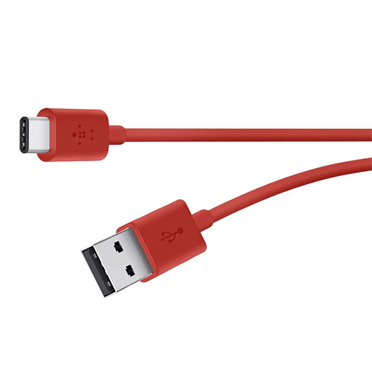 Belkin USB-A/USB-C, 1.8m USB cable 2.0 USB A USB C Red