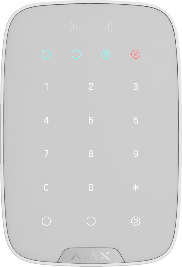  Ajax 26101 Keypad Plu- Two-way wireless keypad PD White 