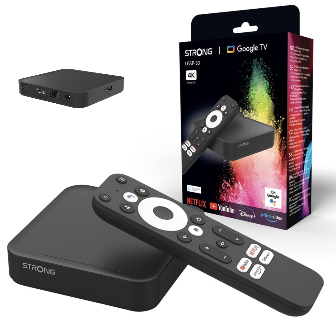 STRONG LEAP-S3UK Leap-S3 Smart Box Android TV Streaming Media Player 4K 