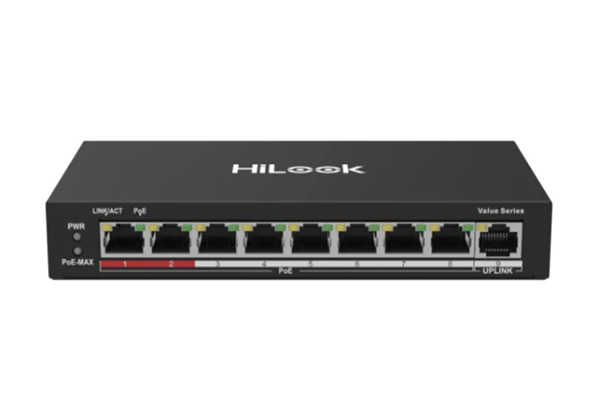 HiLook NS-0109P-60 8 Port Fast Ethernet Unmanaged POE Switch 250m